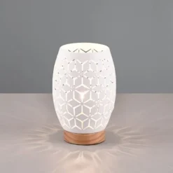 Lámpara de sobremesa Bidar Blanco 1XE27 15cm Ø