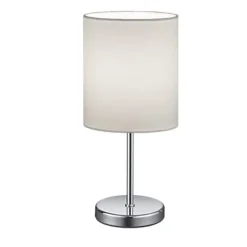 Lámpara de sobremesa Jerry Cromo Pantalla Blanca 1XE14 13cm Ø