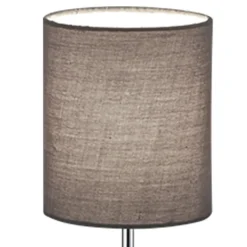 Lámpara de sobremesa Jerry Cromo Pantalla Gris 1XE14 13cm Ø