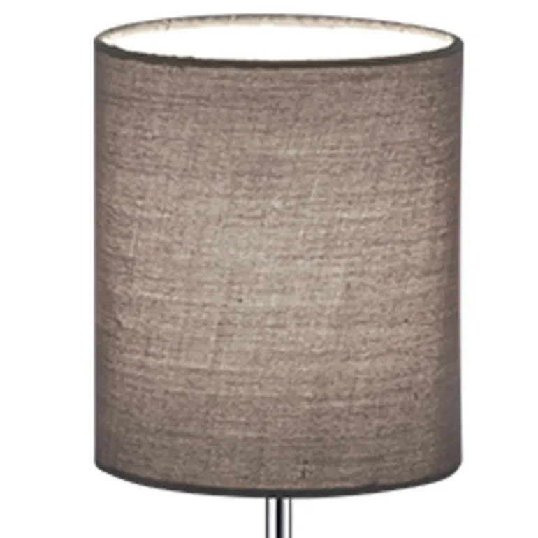 Lámpara de sobremesa Jerry Cromo Pantalla Gris 1XE14 13cm Ø
