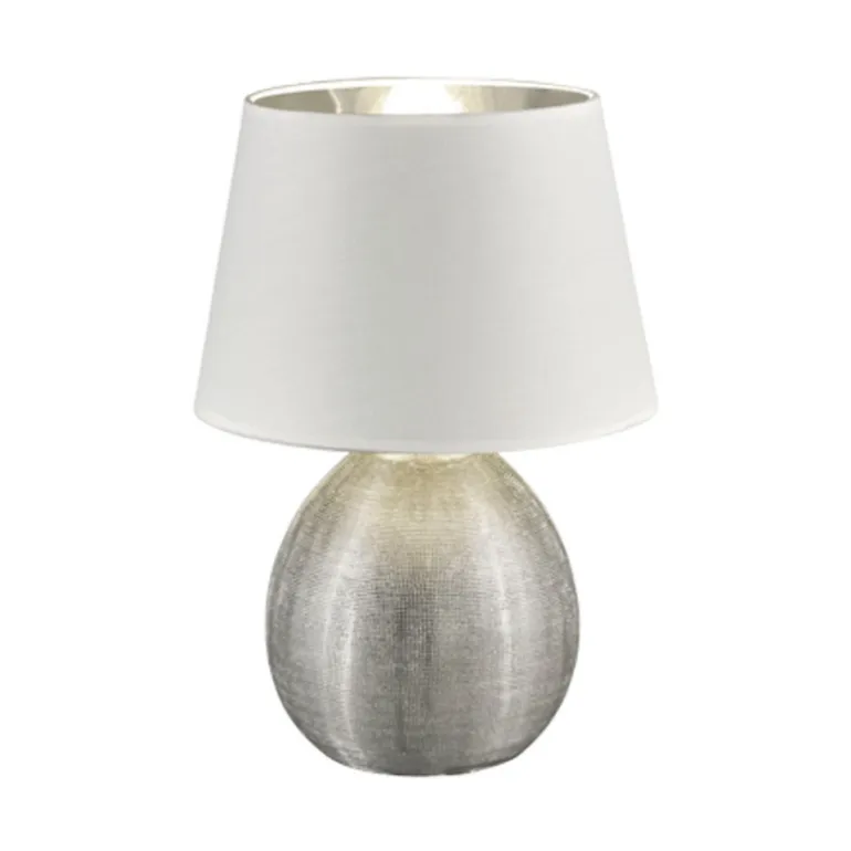 Lámpara de sobremesa Luxor Cerámica Plata 1XE27 24CM Ø