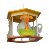 Lámpara de techo colgante Africano 1xE27 acabado madera multicolor estilo infantil 32cm Ø