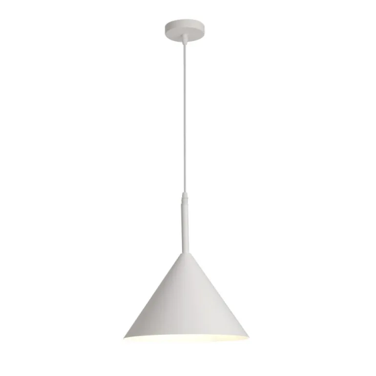 Lámpara de techo colgante Amon 1 luz 1XE27 acabado metal blanco estilo moderno 25cm Ø