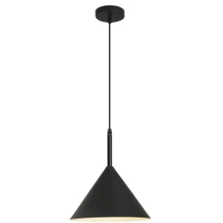 Lámpara de techo colgante Amon 1 luz 1XE27 acabado metal negro estilo moderno 26cm Ø