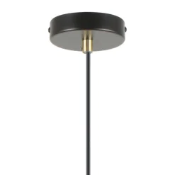 Lámpara de techo colgante Anillo 1 luz acabado negro y oro envejecido 1XE27 estilo moderno 25cm Ø