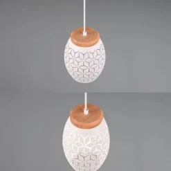 Lámpara de techo colgante Bidar Blanco 1XE27 15cm Ø