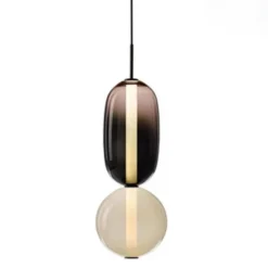 Lámpara de techo colgante Bubble 5 LED integrado 12w tonalidad 4000k acabado cristal estilo moderno 15cm Ø