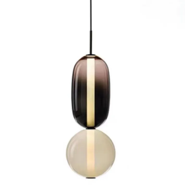 Lámpara de techo colgante Bubble 5 LED integrado 12w tonalidad 4000k acabado cristal estilo moderno 15cm Ø