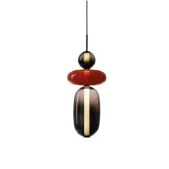 Lámpara de techo colgante Bubble 2 LED integrado 12w tonalidad 4000k acabado cristal estilo moderno 18cm Ø