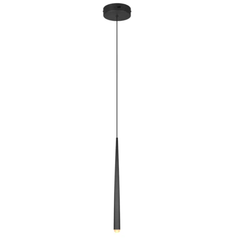 Lámpara de techo colgante Cala negro LED 5.5w 550lm 2300+3000+4000k estilo moderno 14cm Ø