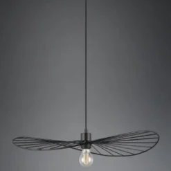 Lámpara de techo colgante Chapeau Negro 1XE27 60cm Ø