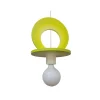 Lámpara de techo colgante Chupete 1xE27 acabado madera verde estilo infantil 29cm Ø