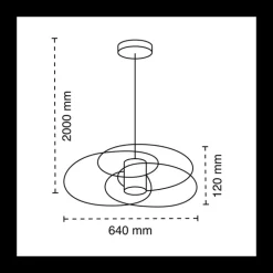 Lámpara de techo colgante Dina LED integrado 50w tonalidad 3000k acabado madera natural estilo nórdico 64cm Ø