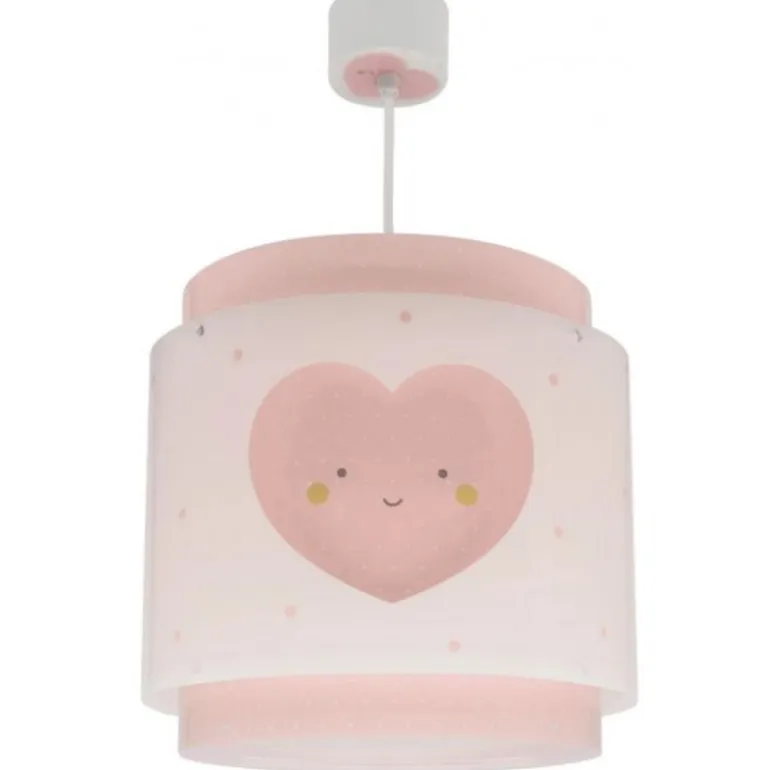 Lámpara de techo colgante Dreams Corazón Rosa 1xE27 acabado rosa estilo infantil 26cm Ø