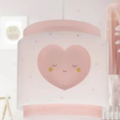 Lámpara de techo colgante Dreams Corazón Rosa 1xE27 acabado rosa estilo infantil 26cm Ø