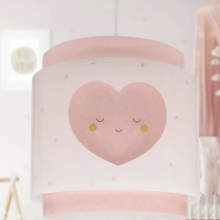 Lámpara de techo colgante Dreams Corazón Rosa 1xE27 acabado rosa estilo infantil 26cm Ø