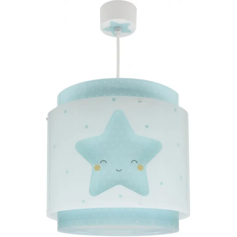 Lámpara de techo colgante Dreams Estrella Azul 1xE27 acabado azul estilo infantil 26cm Ø