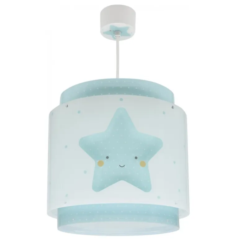 Lámpara de techo colgante Dreams Estrella Azul 1xE27 acabado azul estilo infantil 26cm Ø
