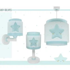 Lámpara de techo colgante Dreams Estrella Azul 1xE27 acabado azul estilo infantil 26cm Ø