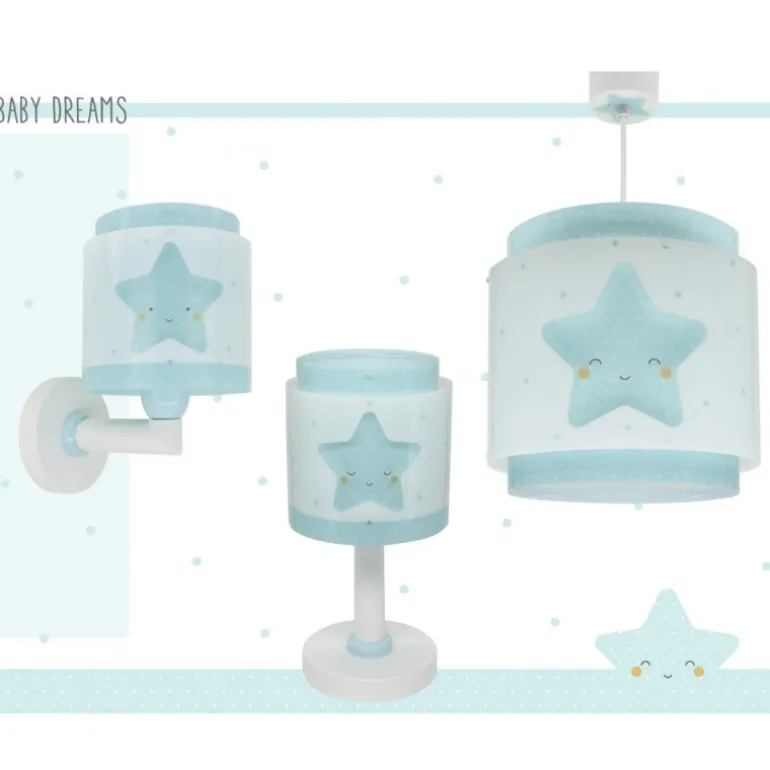 Lámpara de techo colgante Dreams Estrella Azul 1xE27 acabado azul estilo infantil 26cm Ø