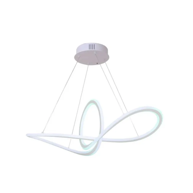 Lámpara de techo colgante Dunia LED integrado 53w 3CCT acabado blanco estilo moderno mando a distancia incluido