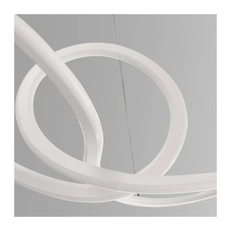 Lámpara de techo colgante Dunia LED integrado 53w 3CCT acabado blanco estilo moderno mando a distancia incluido