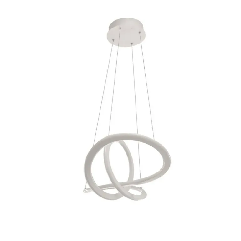 Lámpara de techo colgante Dunia LED integrado 53w 3CCT acabado blanco estilo moderno mando a distancia incluido