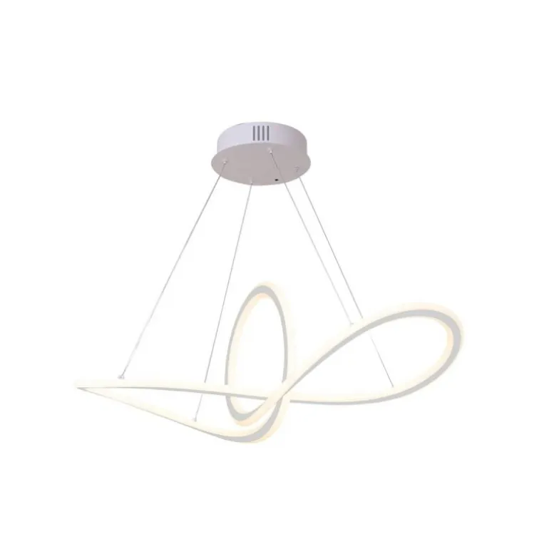 Lámpara de techo colgante Dunia LED integrado 53w 3CCT acabado blanco estilo moderno mando a distancia incluido