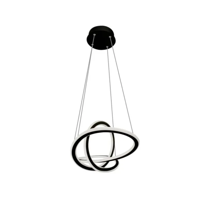 Lámpara de techo colgante Dunia LED integrado 53w 3CCT acabado negro estilo moderno mando a distancia incluido