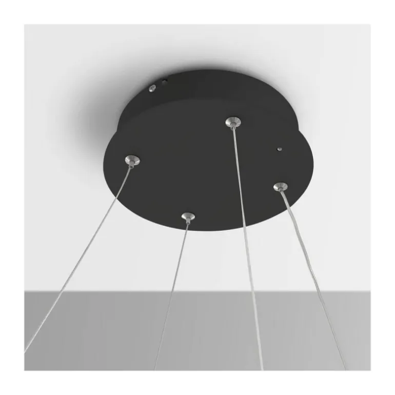 Lámpara de techo colgante Dunia LED integrado 53w 3CCT acabado negro estilo moderno mando a distancia incluido