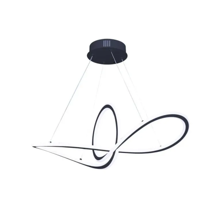 Lámpara de techo colgante Dunia LED integrado 53w 3CCT acabado negro estilo moderno mando a distancia incluido