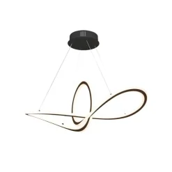 Lámpara de techo colgante Dunia LED integrado 53w 3CCT acabado negro estilo moderno mando a distancia incluido