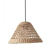 Lámpara de techo colgante Eid 1xE27 acabado hebras algas natural estilo nórdico 31cm Ø