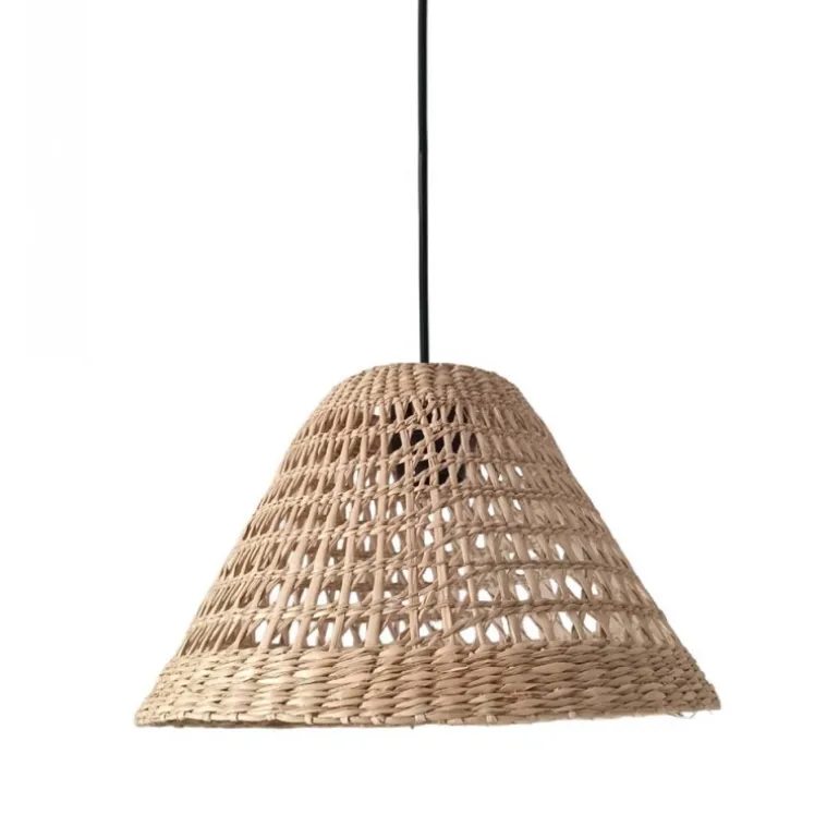 Lámpara de techo colgante Eid 1xE27 acabado hebras algas natural estilo nórdico 31cm Ø