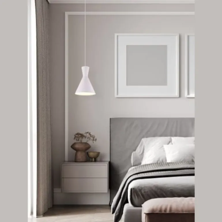 Lámpara de techo colgante Enzo Blanco 1XE27 20cm Ø