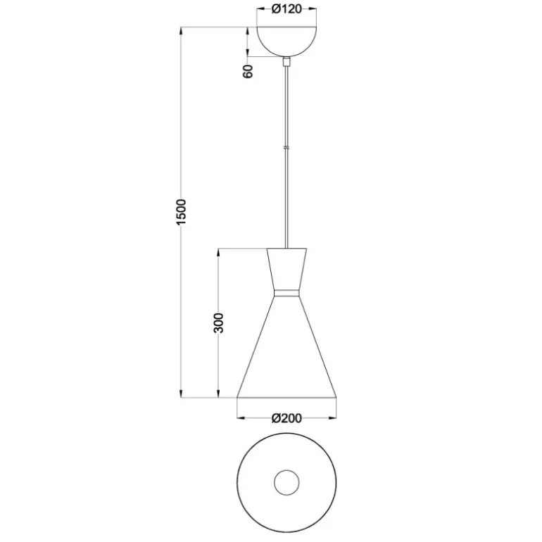 Lámpara de techo colgante Enzo Blanco 1XE27 20cm Ø