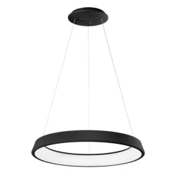 Lámpara de techo colgante Estocolmo LED integrado 36w 4000k acabado metal negro estilo moderno 60cm Ø