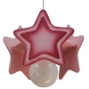 Lámpara de techo colgante Estrella 1xE27 acabado madera rosa estilo infantil 32cm Ø