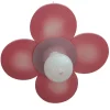 Lámpara de techo colgante Flor Plana 1xE27 acabado madera rosa estilo infantil 50cm Ø