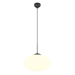 Lámpara de techo colgante Fomento Negro 1XE27 40CMØ