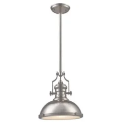 Lámpara de techo colgante Industrial 1xE27 acabado metal níquel estilo industrial 33cm Ø