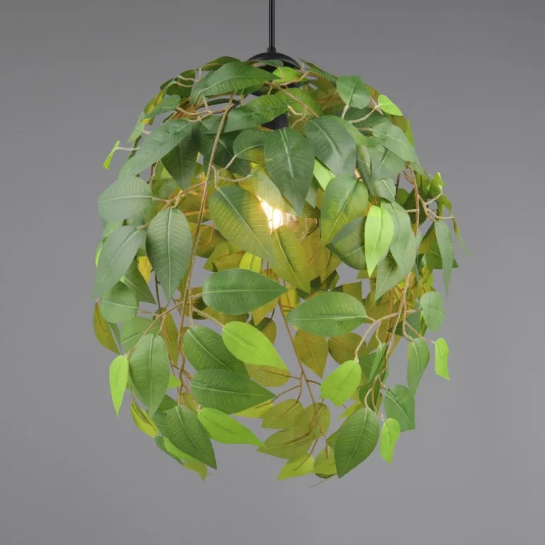 Lámpara de techo colgante Leavy Verde 1XE27 38cm Ø