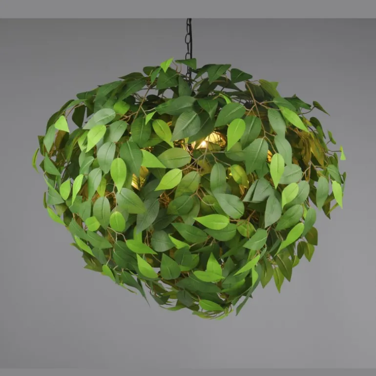 Lámpara de techo colgante Leavy Verde 4XE14 70cm Ø