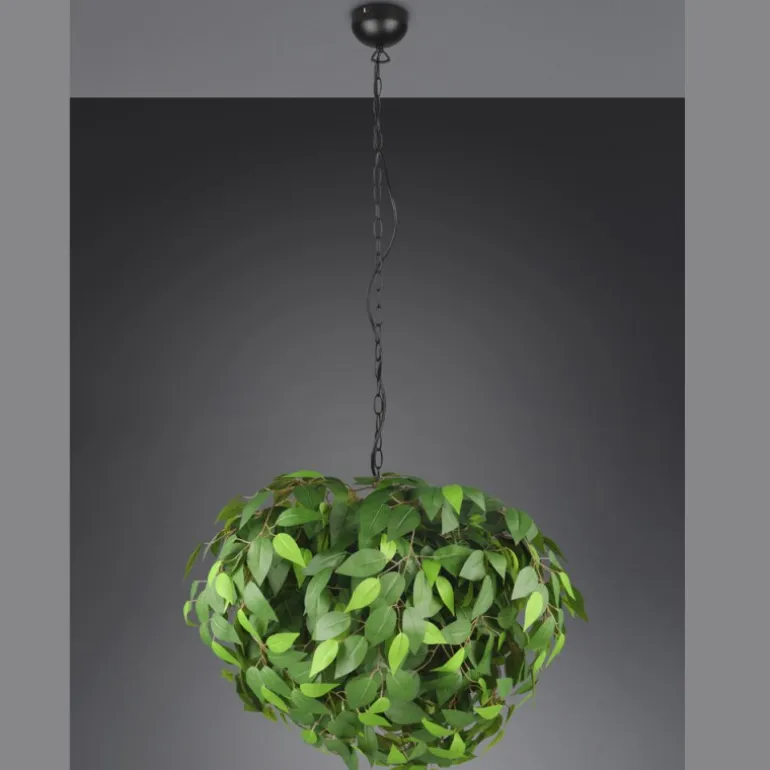 Lámpara de techo colgante Leavy Verde 4XE14 70cm Ø