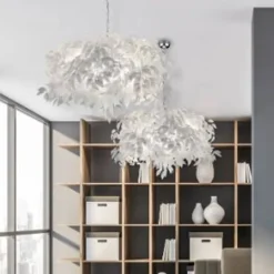 Lámpara de techo colgante Leavy 4xE14 acabado banco estilo moderno 70cm Ø