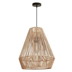 Lámpara de techo colgante Line 1 1xE27 acabado fibra natural estilo nórdico 35cm Ø