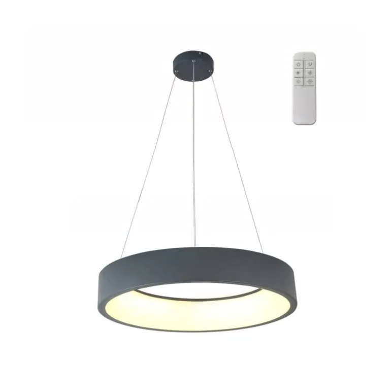 Lámpara de techo colgante Lyn LED integrado 40w 3CCT acabado antracita estilo moderno incluye mando a distancia 55cm Ø
