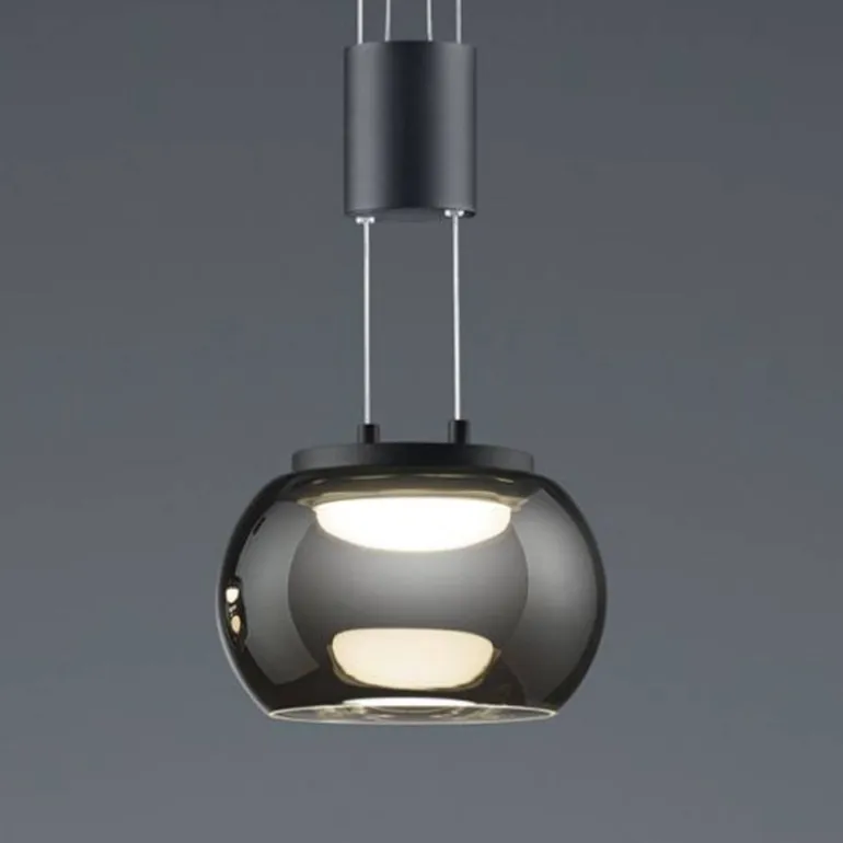 Lámpara de techo colgante Madison LED integrado 8w 3000k 3 intensidades acabado negro estilo moderno regulable en altura 18cm Ø