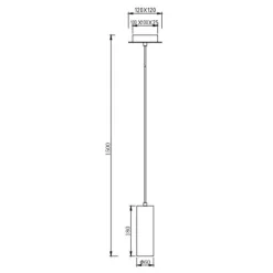 Lámpara de techo colgante Marley 1luz 1xGU10 acabado metal blanco estilo moderno 12cm Ø
