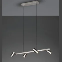 Lámpara de techo colgante Marley Níquel 4L 4XGU10 80cm Ancho